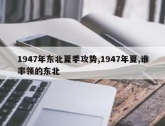 1947年东北夏季攻势,1947年夏,谁率领的东北